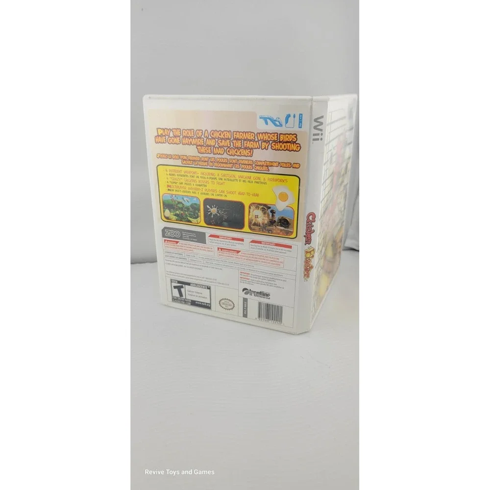 Chicken Blaster (Nintendo Wii, 2009) CIB Complete Tested and Working Great Cond.